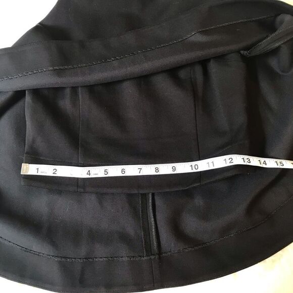 NICHOLAS Flare Crop Top Sleeveless Knit Layered High Low Black Size 4 New - Picture 14 of 16